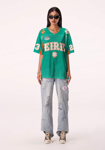 Custom Eire Four Leaf Clover St Patricks Y2K Sport Jersey Shirts Cherrykitten