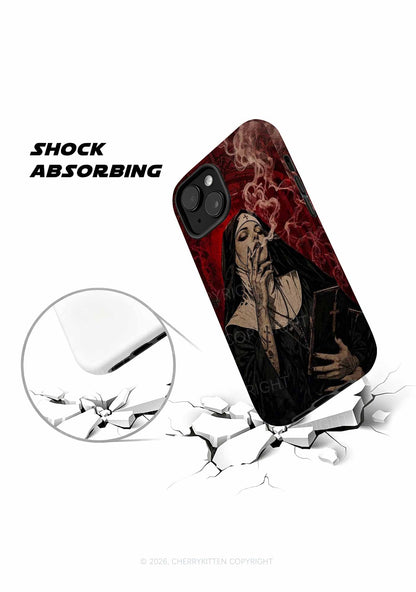 Gothic Tattoos Nun Y2K Phone Case Cherrykitten