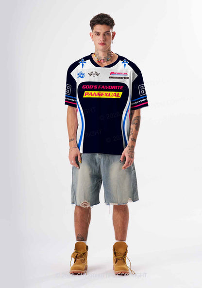 Gods Favorite Pansexual Pride Y2K Sport Jersey Shirts Cherrykitten
