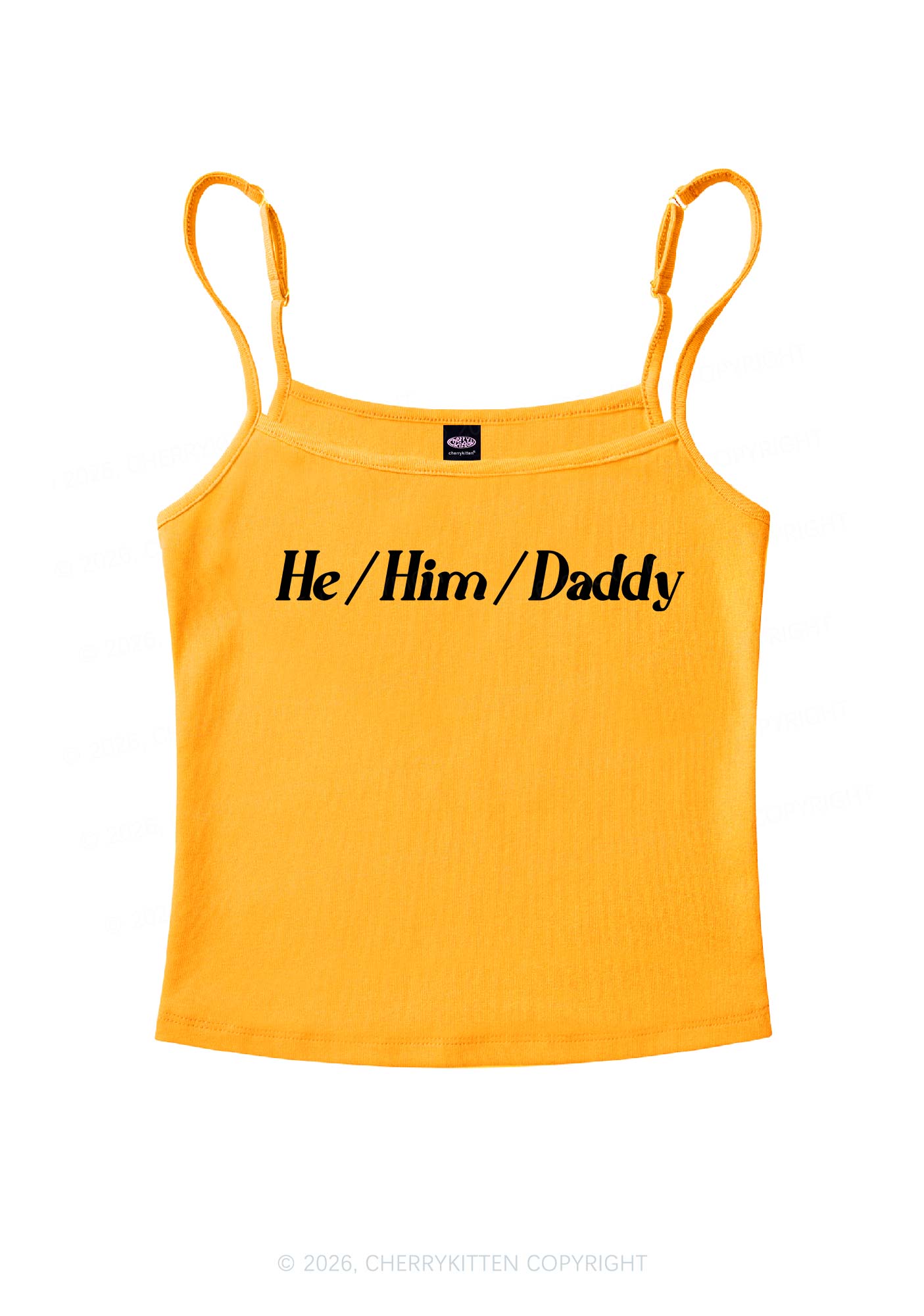 He Him Daddy Pride Y2K Spaghetti Strap Cami Cherrykitten