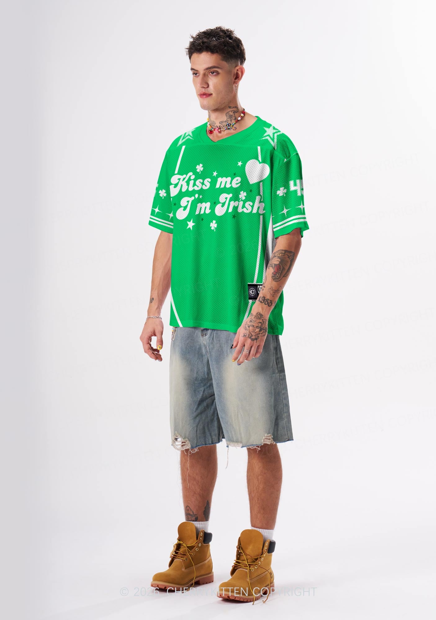 Custom Kiss Me Im Irish St Patricks Y2K Sport Jersey Shirts Cherrykitten