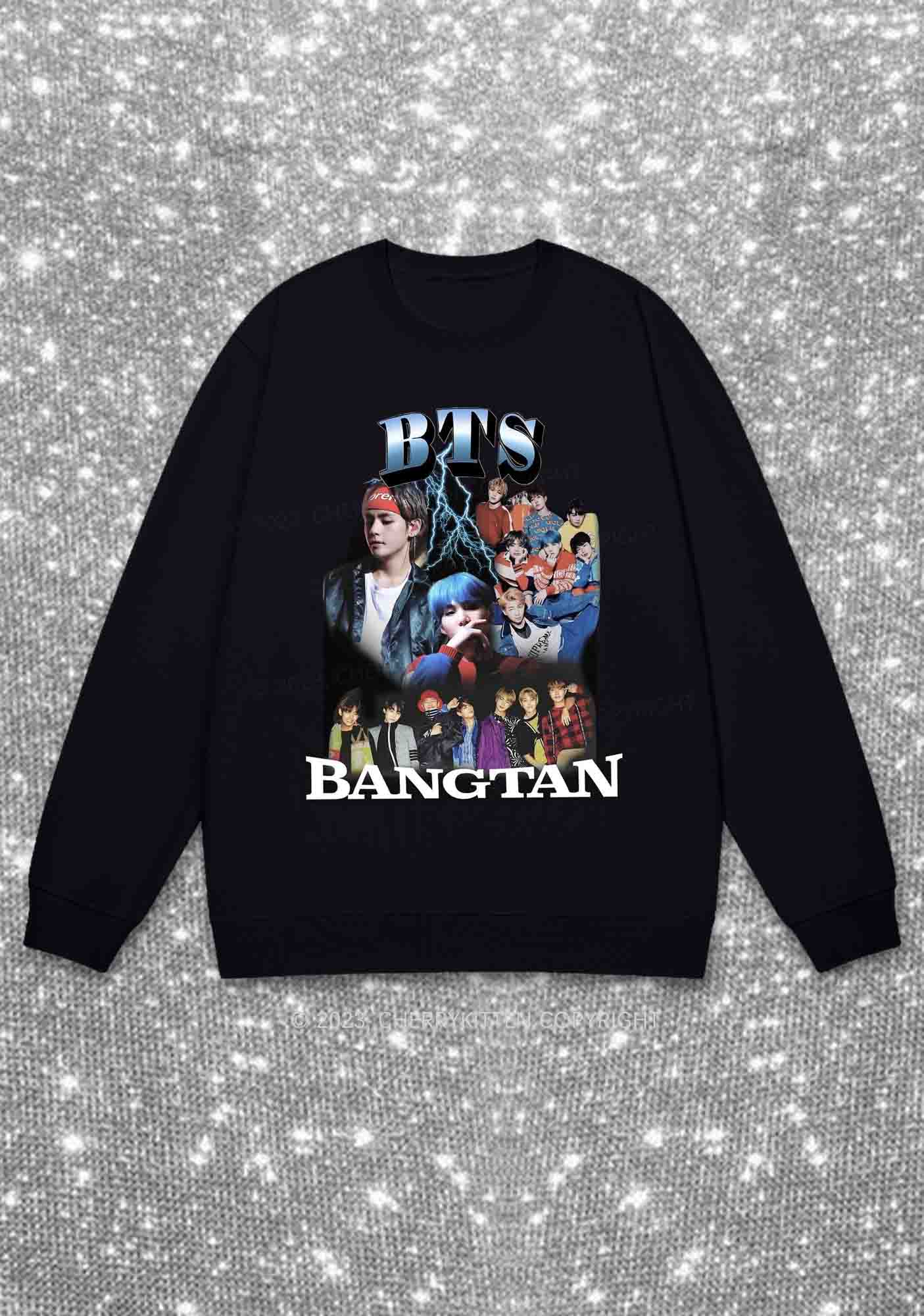 Lightning Bangtan Kpop Y2K Sweatshirt Cherrykitten