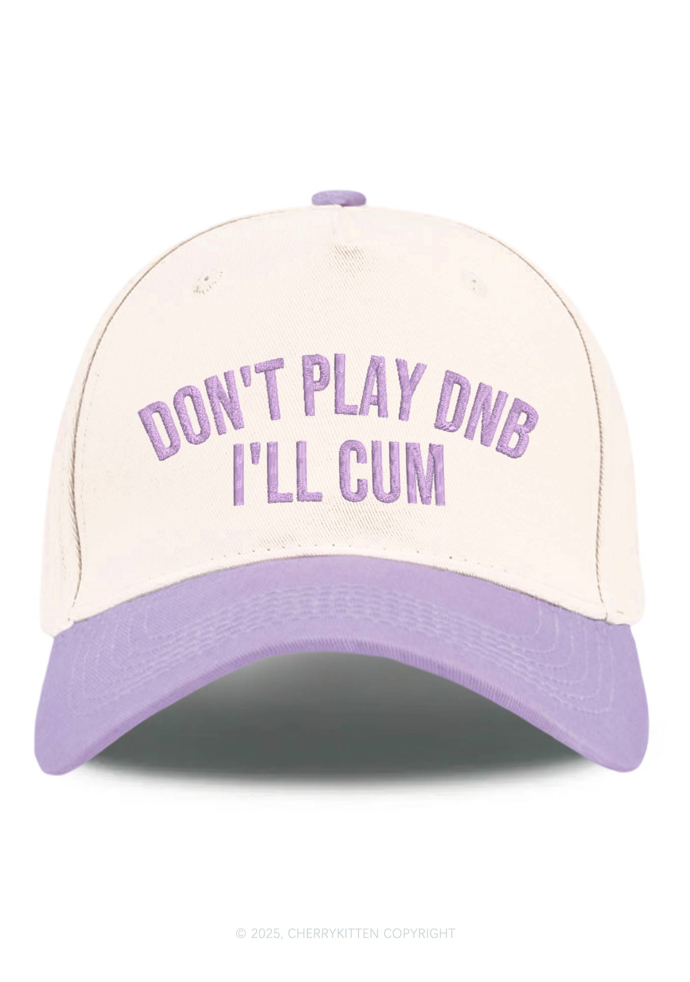 Embroidered Dont Play DNB Y2K Color Block Baseball Cap Cherrykitten