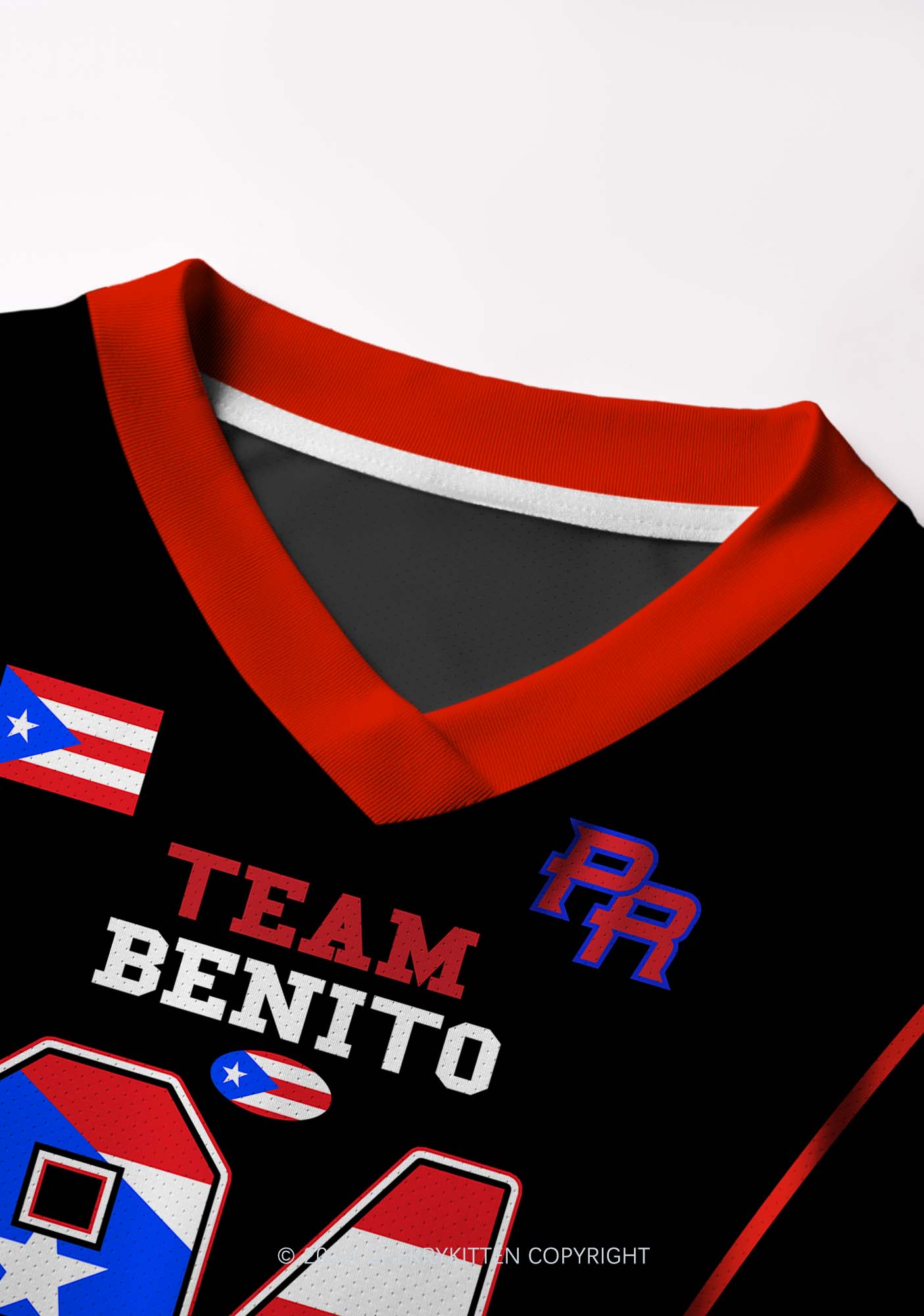 Black Team Bunny Y2K Crop Football Jersey Shirts Cherrykitten