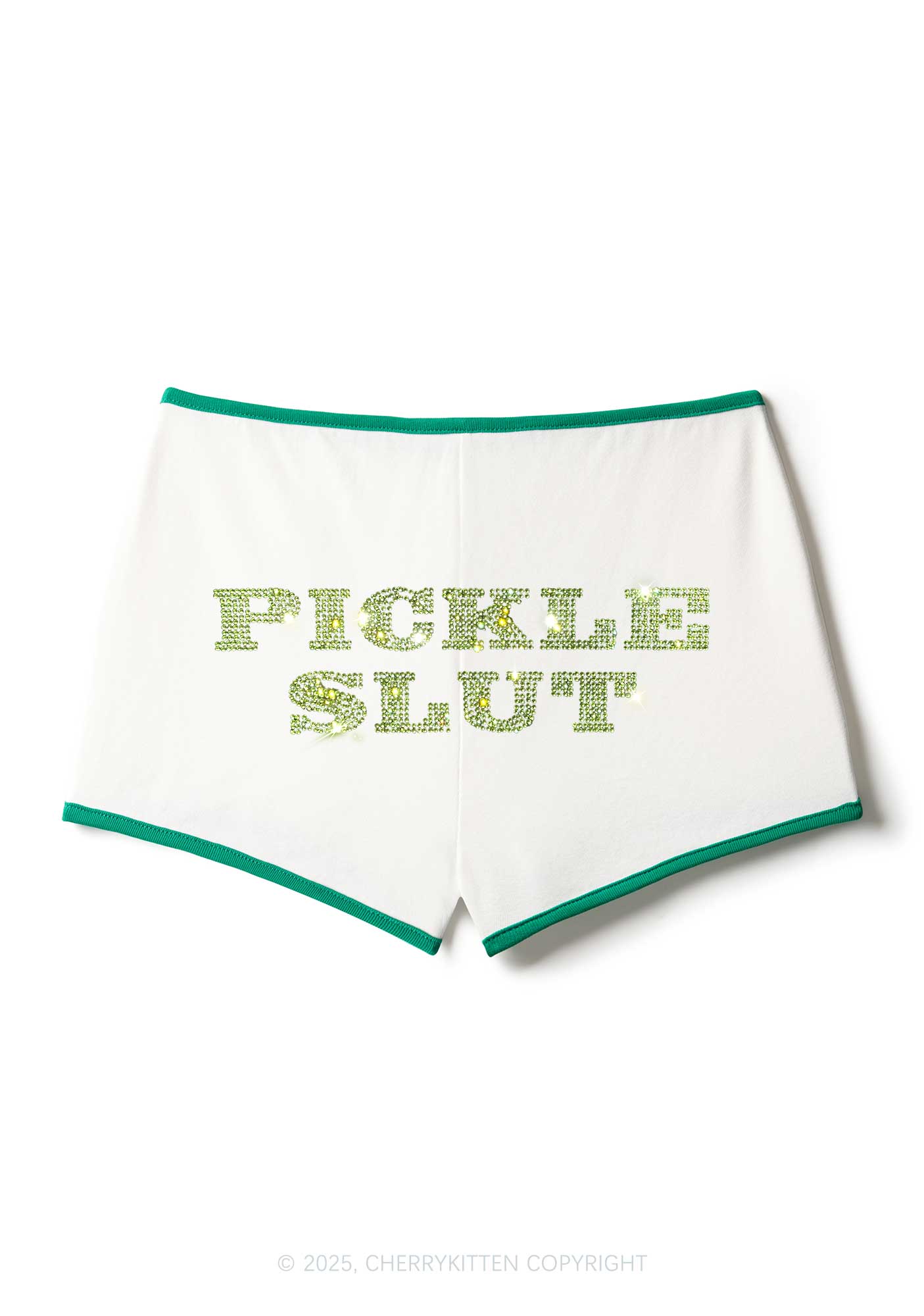 Rhinestone Pickle Slxt Y2K Booty Shorts Cherrykitten