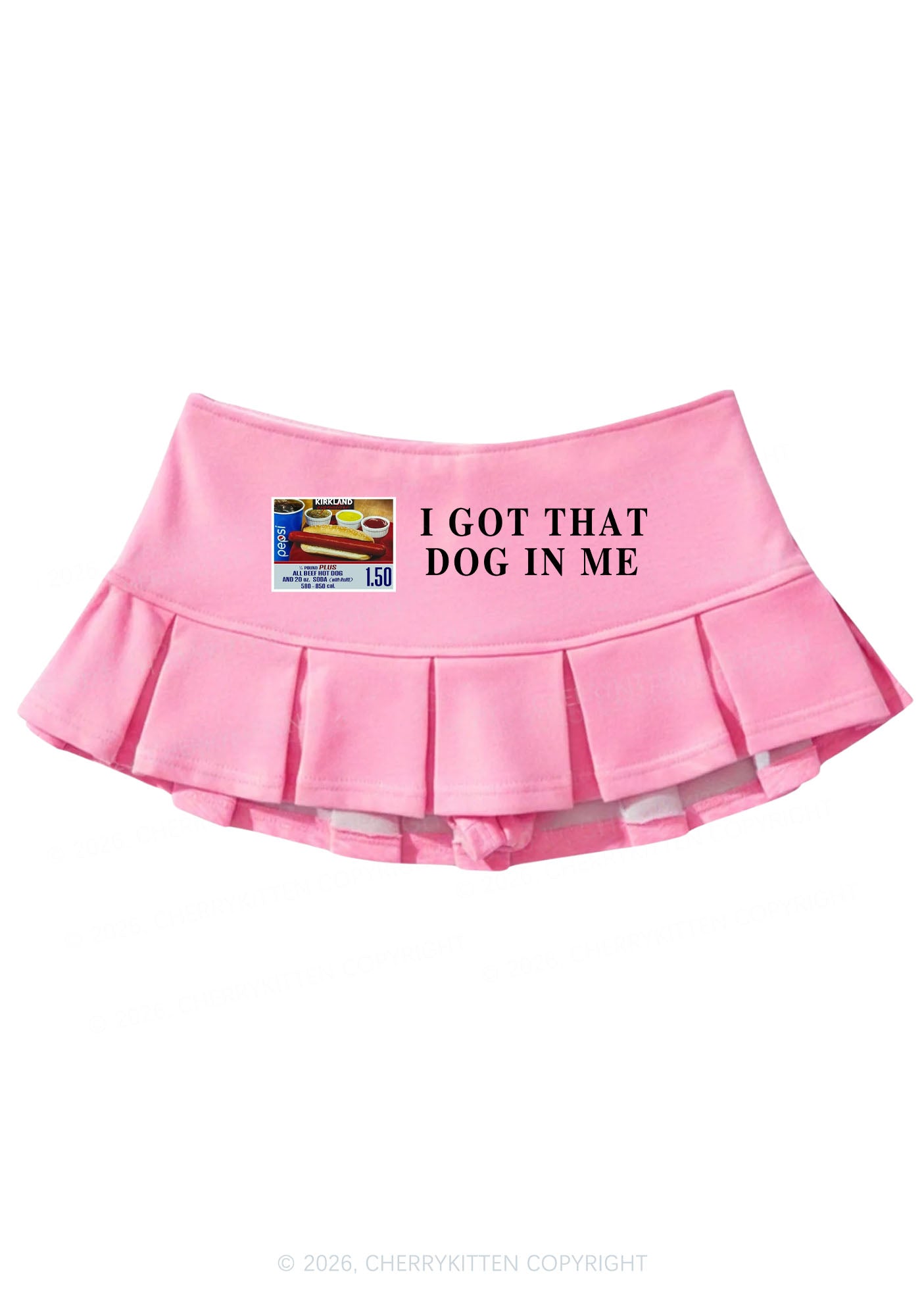 I Got That Hot Dog In Me Y2K Mini Pleated Skirts Cherrykitten