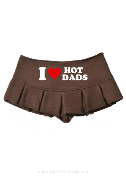 I Love Hot Dads Y2K Mini Pleated Skirts Cherrykitten