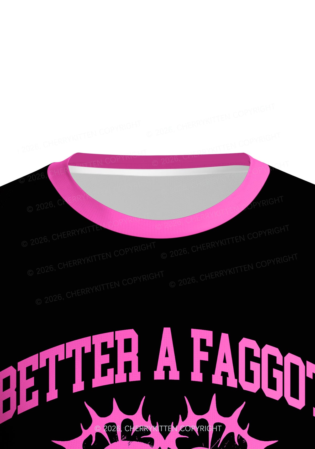 Hot Pink Better A Faggot Than A Fascist Pride Y2K Football Jersey Shirts Cherrykitten