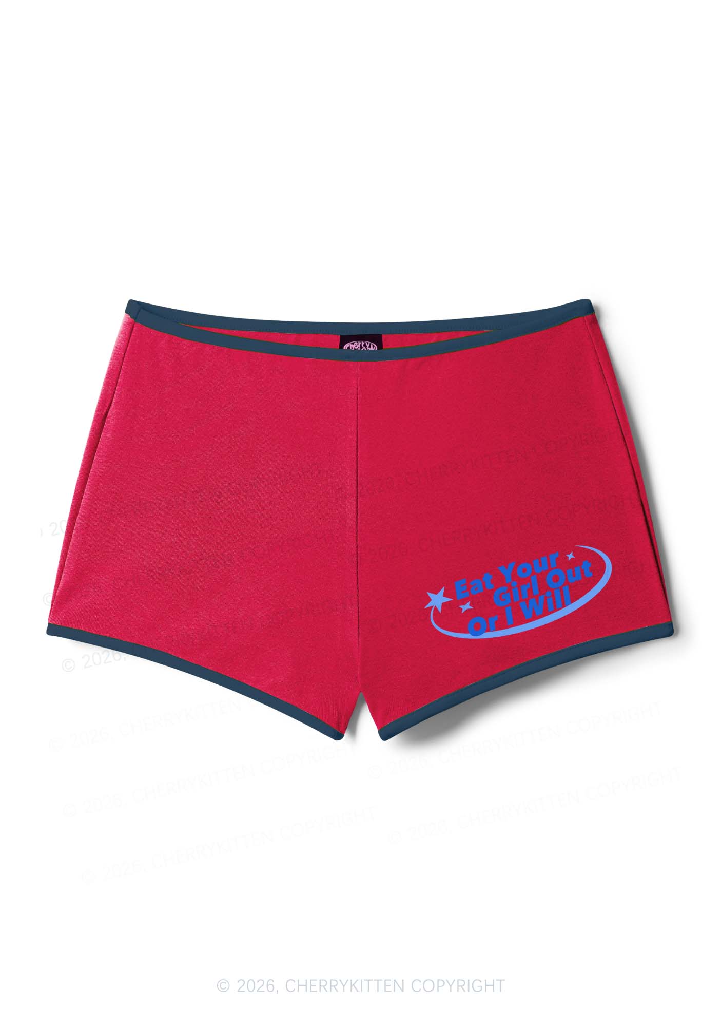 Eat Your Girl Out Pride Y2K Booty Shorts Cherrykitten
