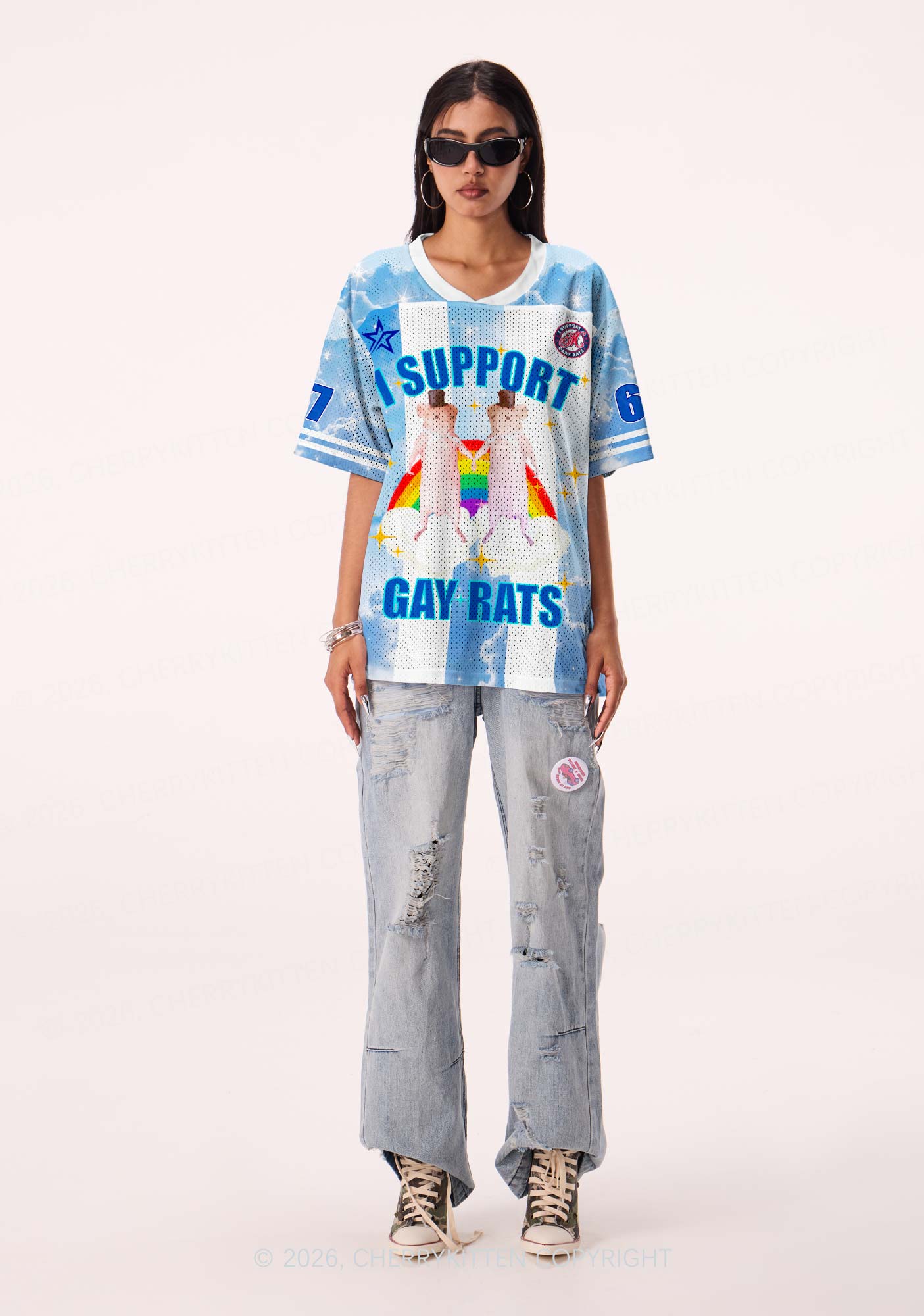 Support Gay Rats Pride Y2K Sport Jersey Shirts Cherrykitten