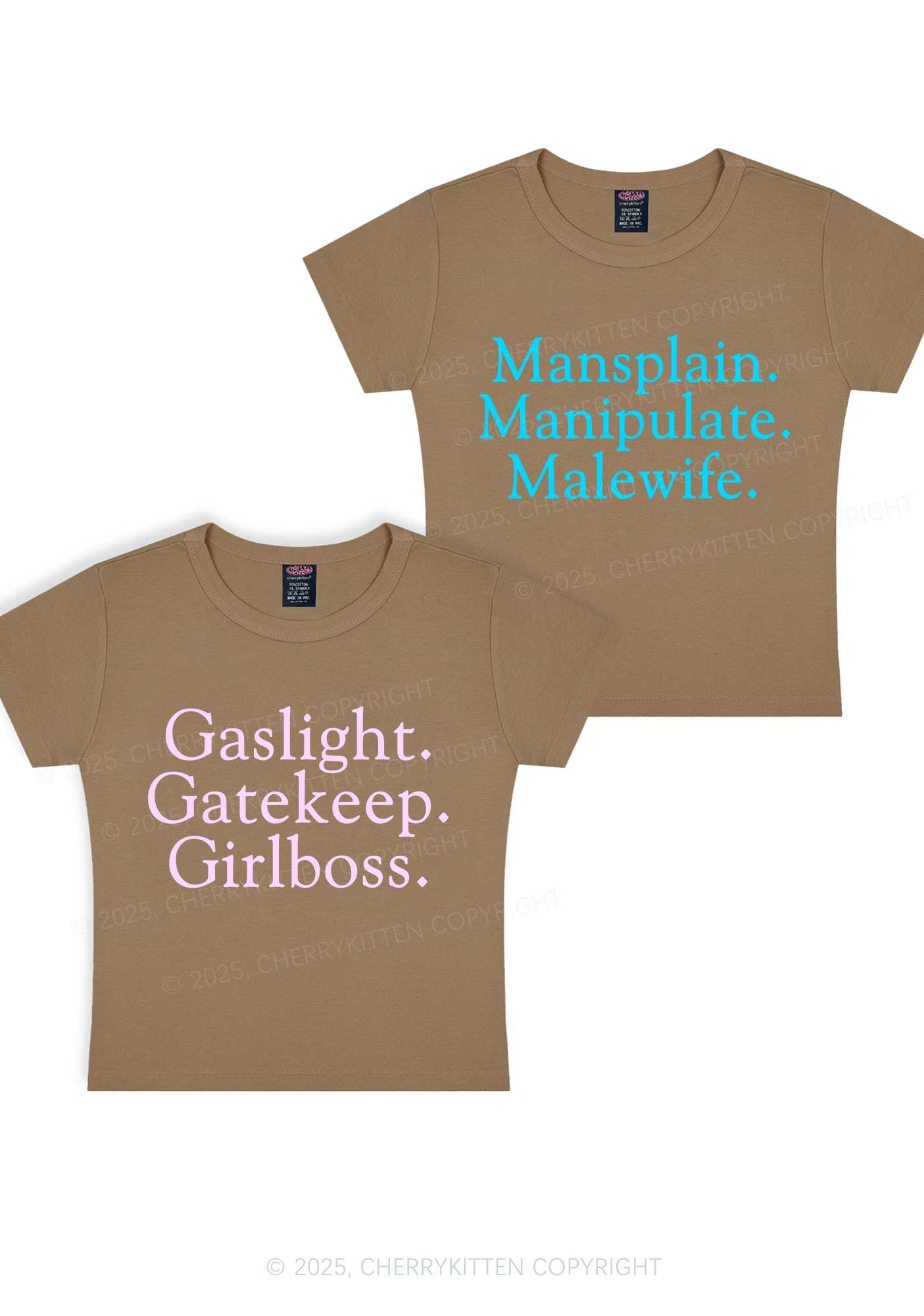 Girlboss Malewife Valentine's Day Y2K Valentine's Day Baby Tee Cherrykitten