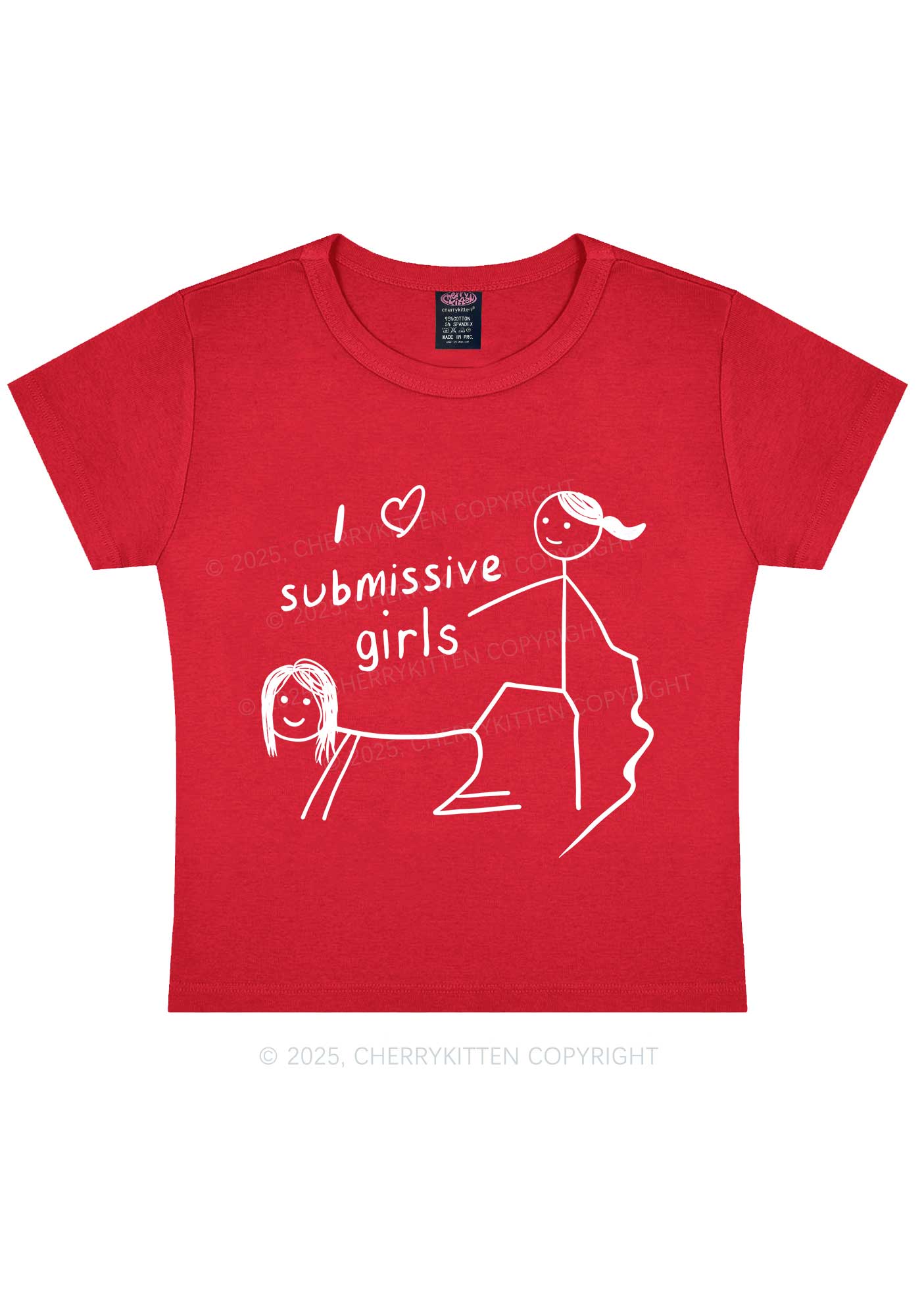 I Love S Girls Pride Y2K Baby Tee Cherrykitten