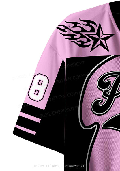 Custom Black Faggot Pride Y2K Crop Sport Jersey Shirts Cherrykitten