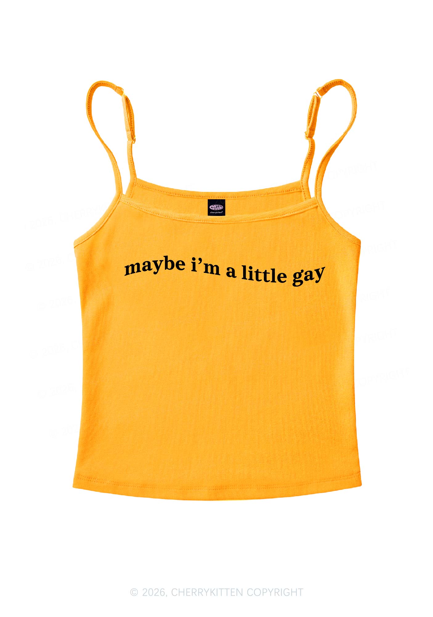 Maybe Im A Little Gay Pride Y2K Spaghetti Strap Cami Cherrykitten