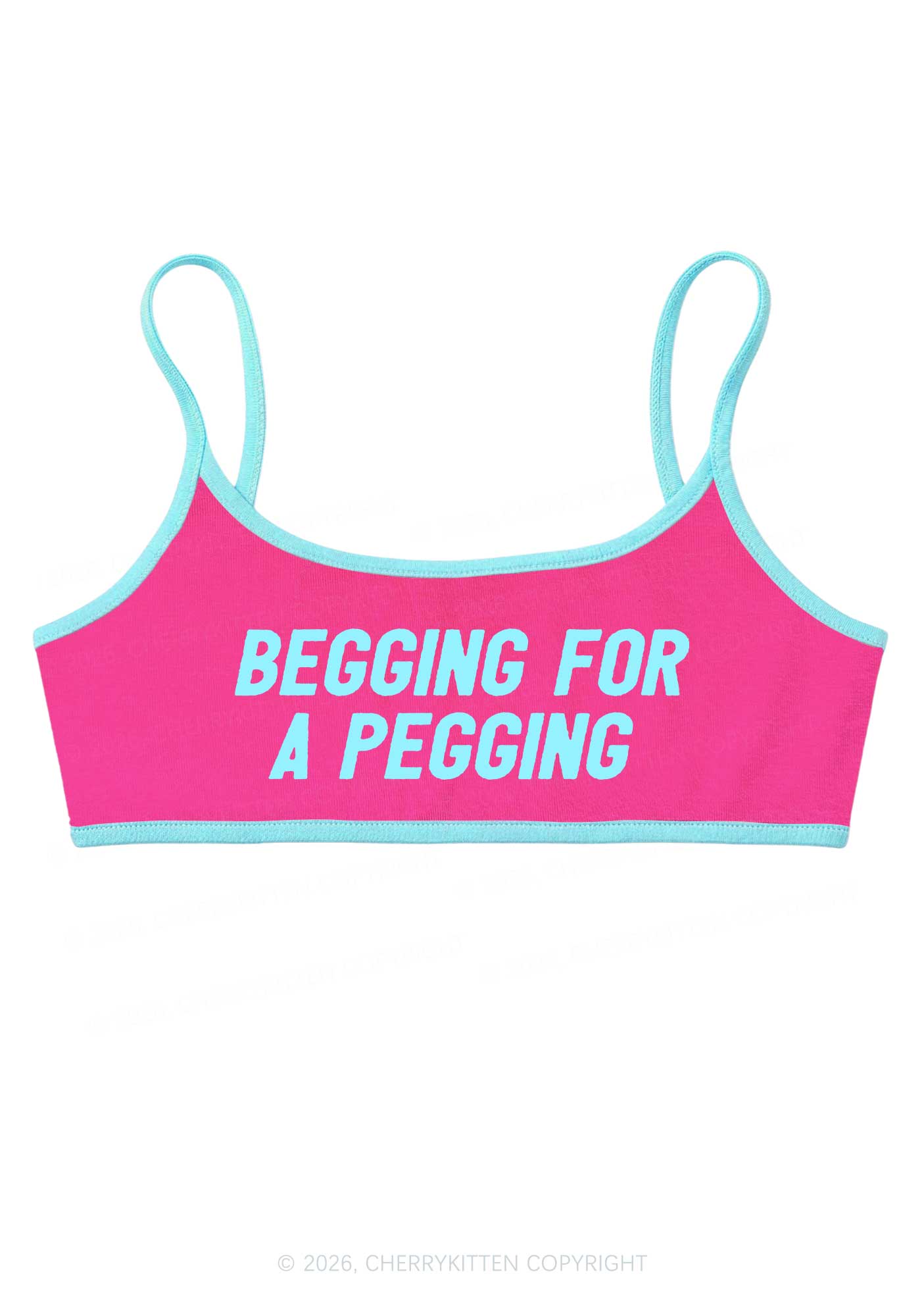 Begging For A Pegging Y2K Super Crop Cami Cherrykitten