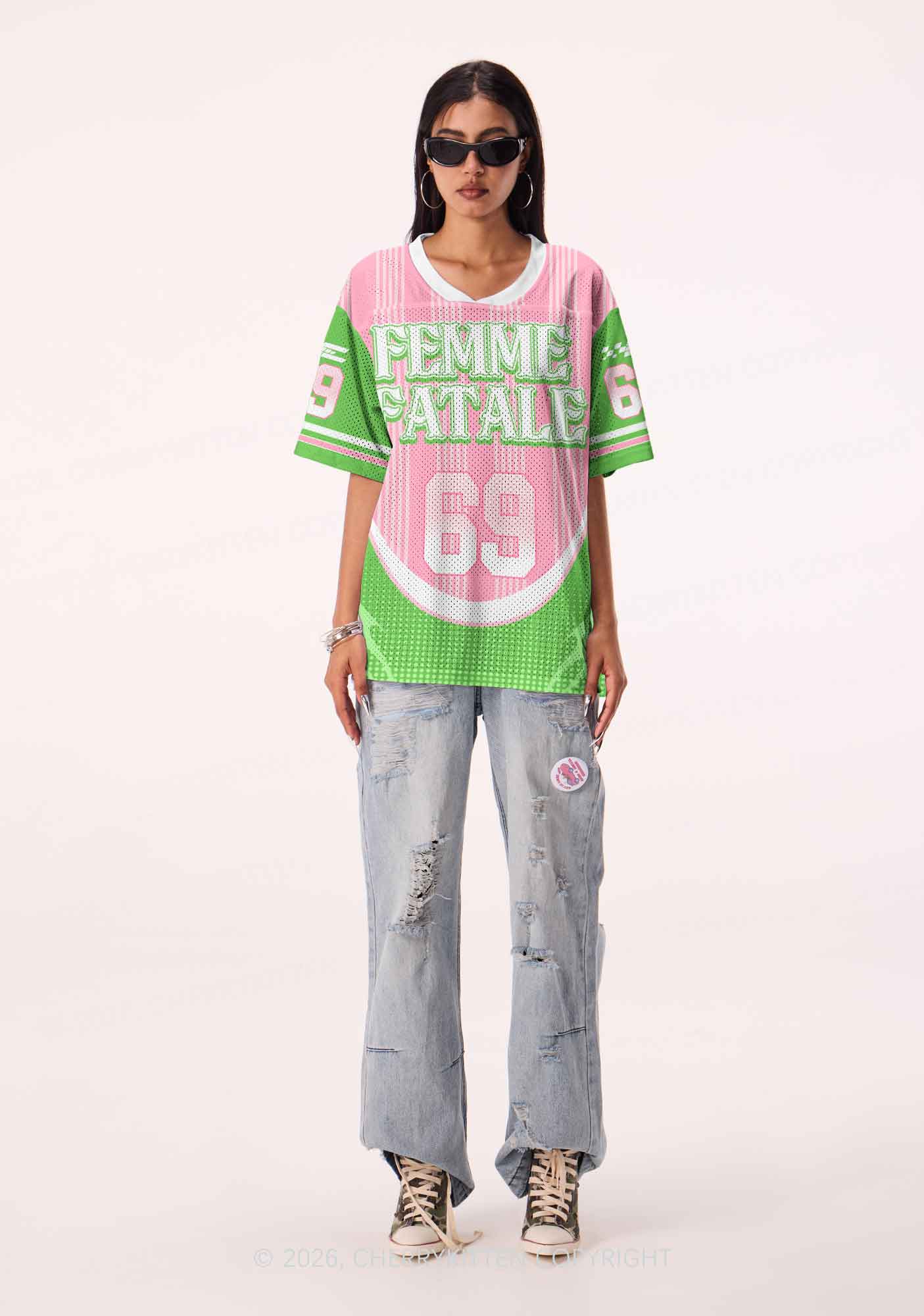 Femme Fatale Pride Y2K Sport Jersey Shirts Cherrykitten