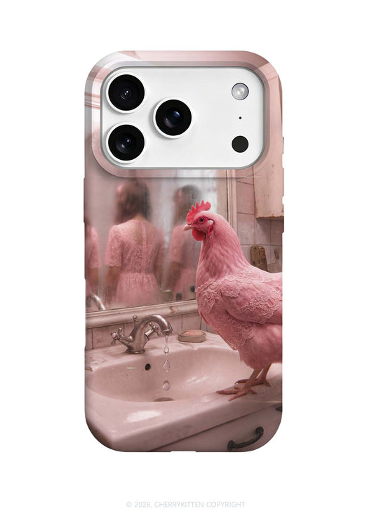 Pink Lace Chicken Y2K Phone Case Cherrykitten