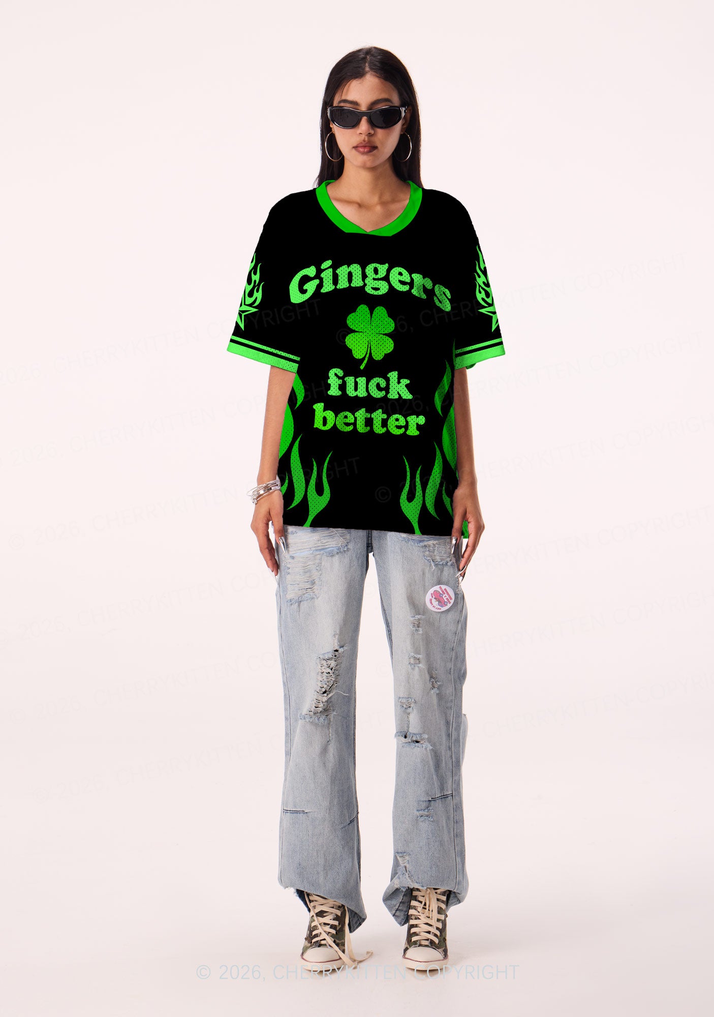 Custom Gingers Fxxk Better St Patricks Y2K Sport Jersey Shirts Cherrykitten