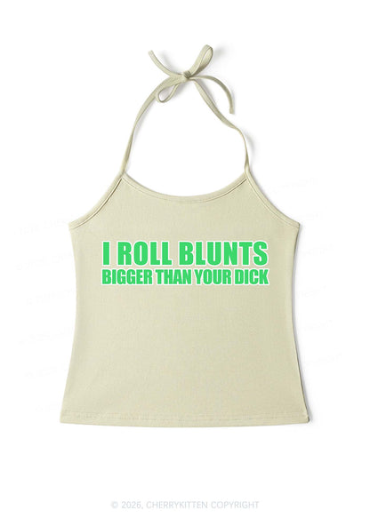 I Roll Blunts Y2K Halter Neck Cami Cherrykitten