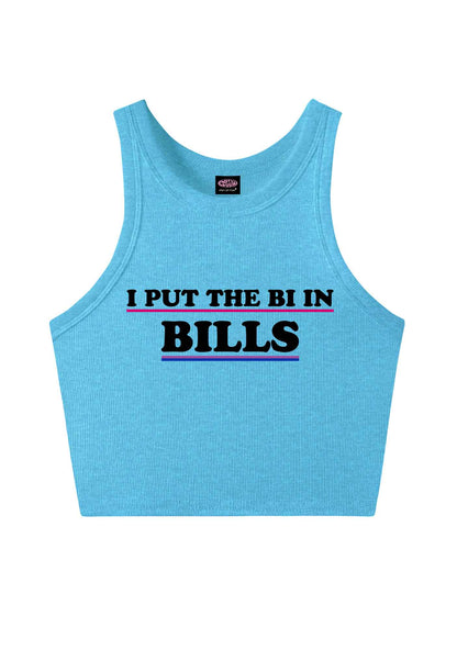 I Put The Bi In Bills Pride Y2K Crop Tank Top Cherrykitten