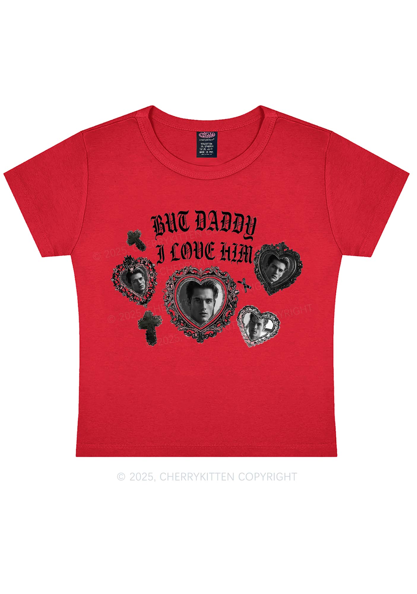 Gothic But Daddy I Love Him Y2K Baby Tee Cherrykitten