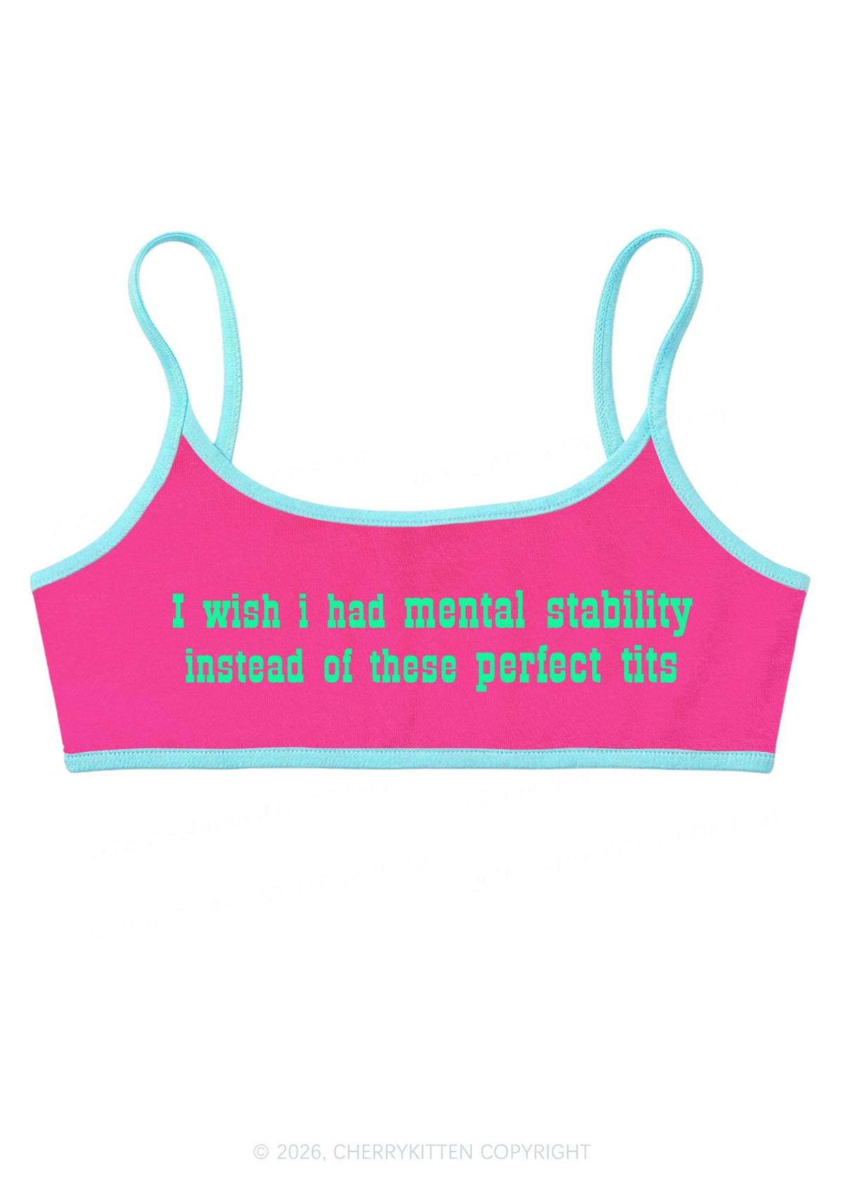 Mental Stability Instead Perfect Txts Y2K Super Crop Cami Cherrykitten