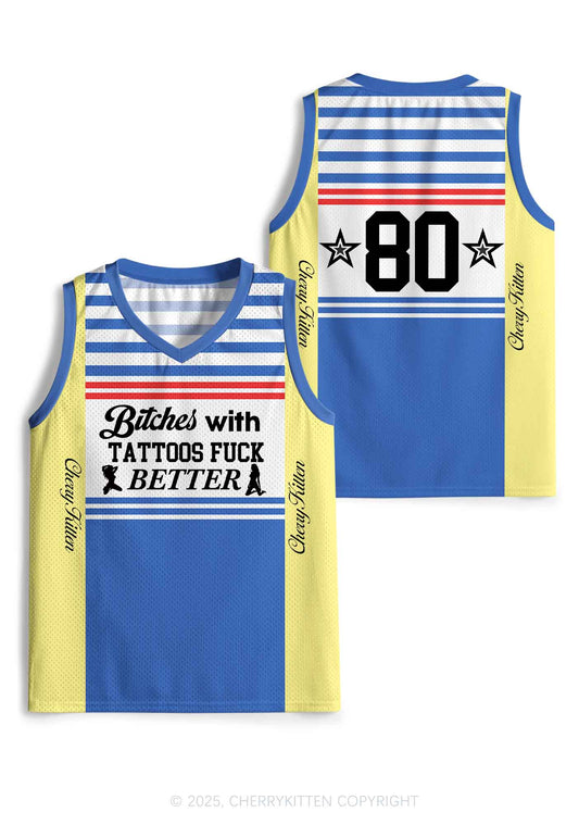 Custom Bxxches With Tattoos Fxxk Better Y2K Sport Jersey Tank Cherrykitten