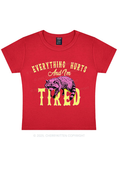 I Am Tried Y2K Baby Tee Cherrykitten