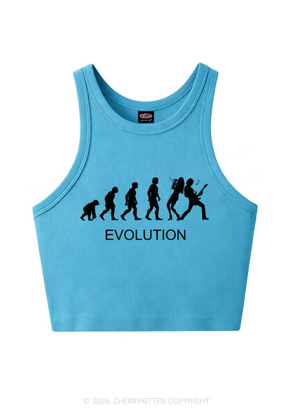 Evolution Rock Band Y2K Crop Tank Top Cherrykitten
