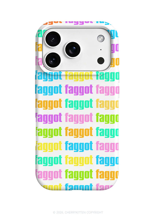 Rainbow Faggot Slogan Pride Y2K Phone Case Cherrykitten