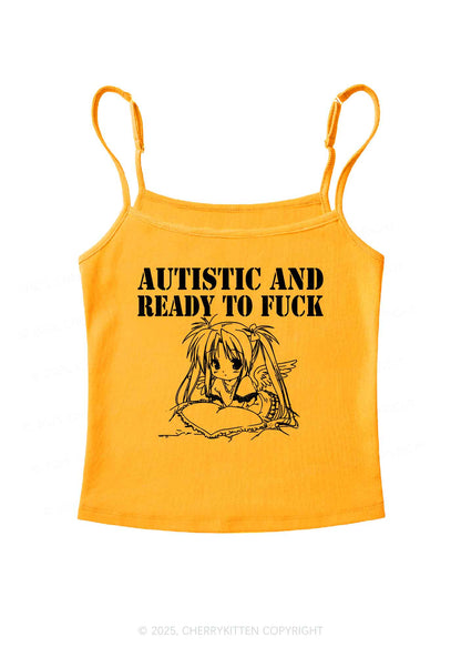 Autistic Ready To Fxxk Y2K Spaghetti Strap Cami Cherrykitten