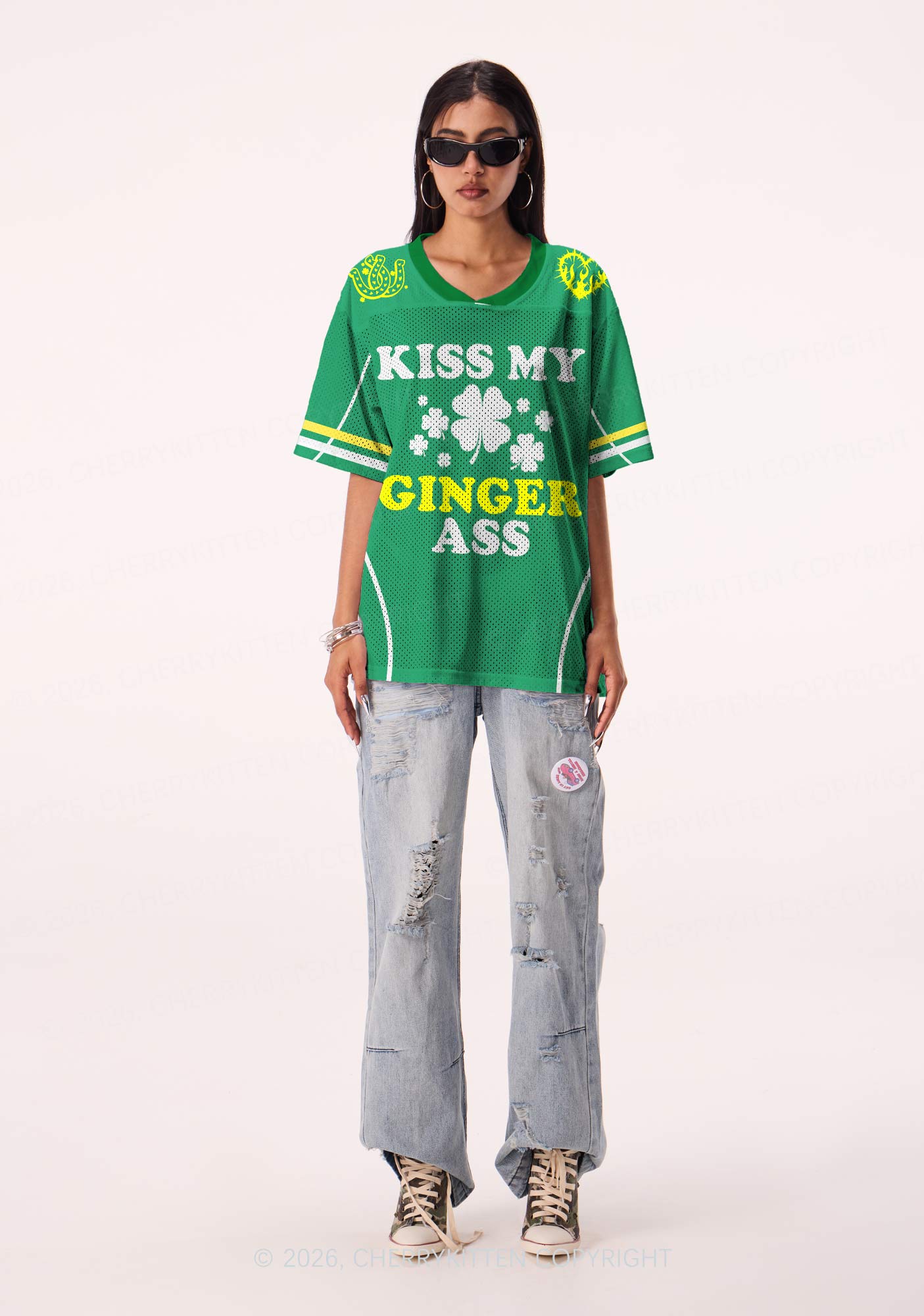 Custom Kiss My Ginger Axx St Patricks Y2K Sport Jersey Shirts Cherrykitten