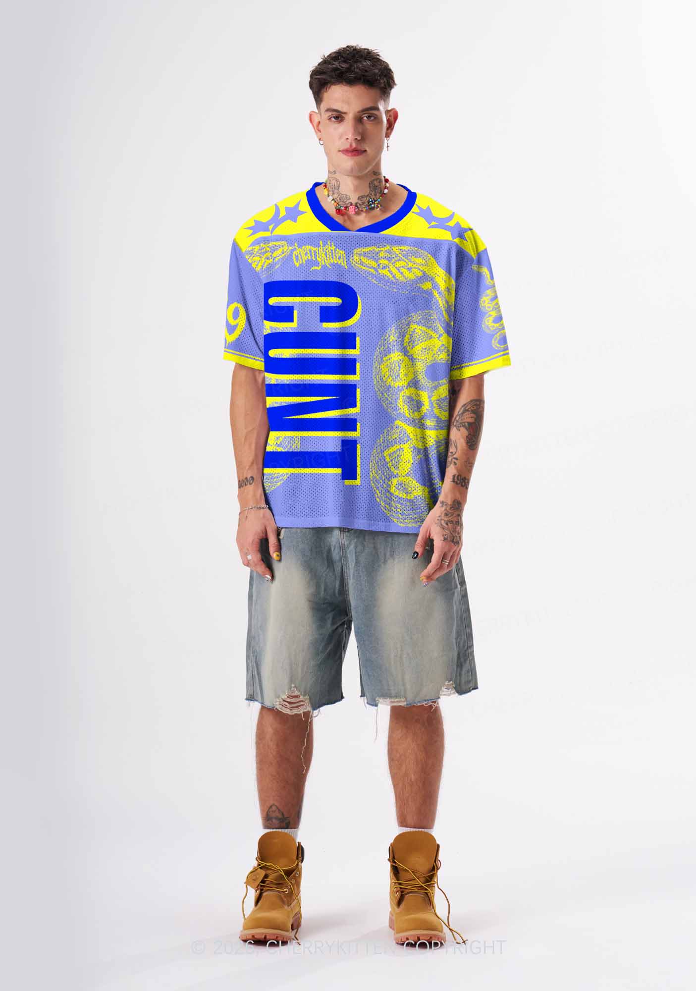 Snake Blue Cxxt Y2K Sport Jersey Shirts Cherrykitten