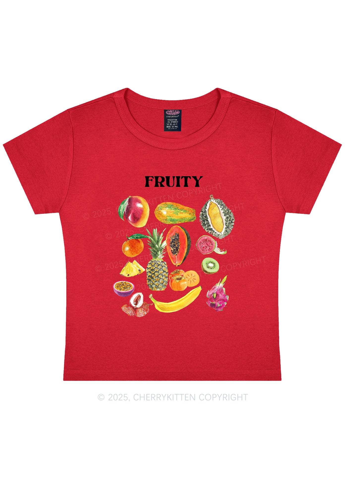 Fruity Y2K Baby Tee Cherrykitten