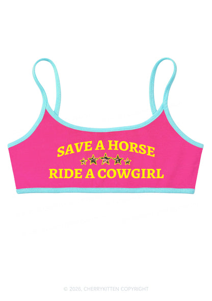 Ride A Cowgirl Stars Y2K Super Crop Cami Cherrykitten