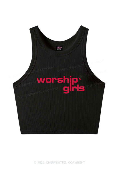 Worship Girls Pride Y2K Crop Tank Top Cherrykitten