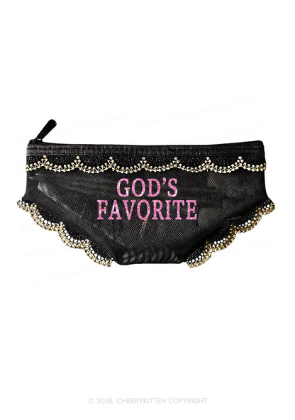 Glitter Gods Favorite Y2K Briefs Shape Cosmetic Pouch Cherrykitten