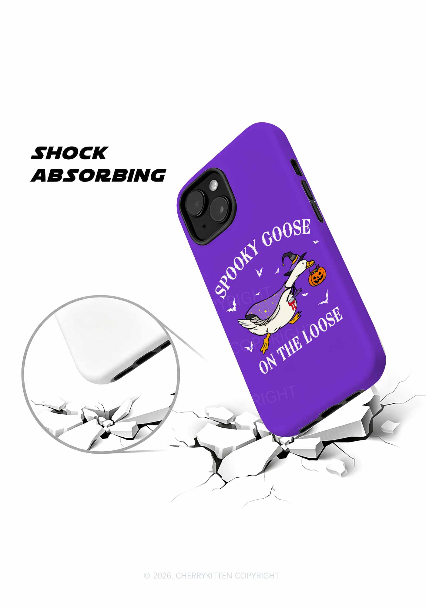Halloween Spooky Goose On Loose Y2K Phone Case Cherrykitten