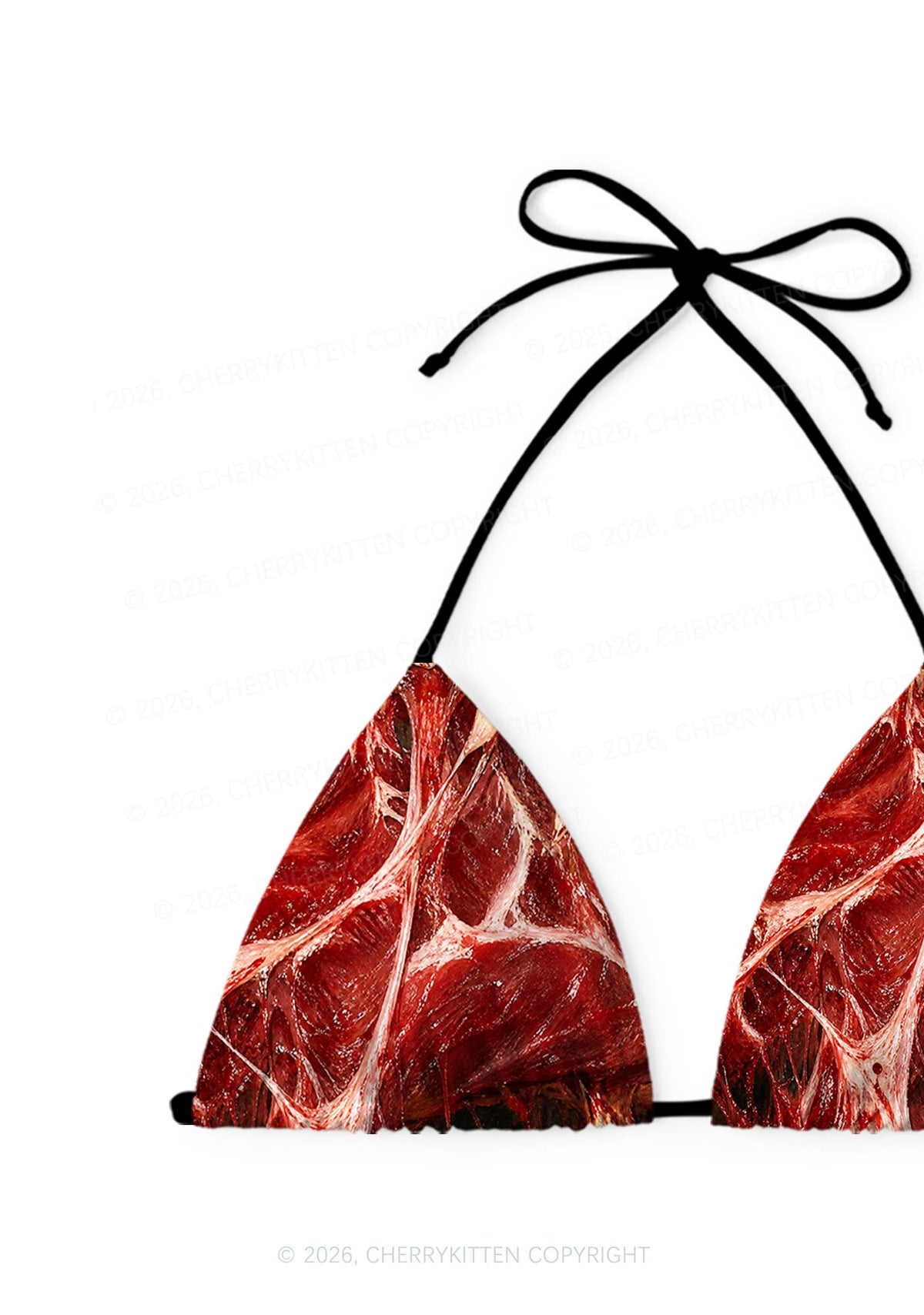 Halloween Blood Fangs Y2K Print Bikini Set Cherrykitten