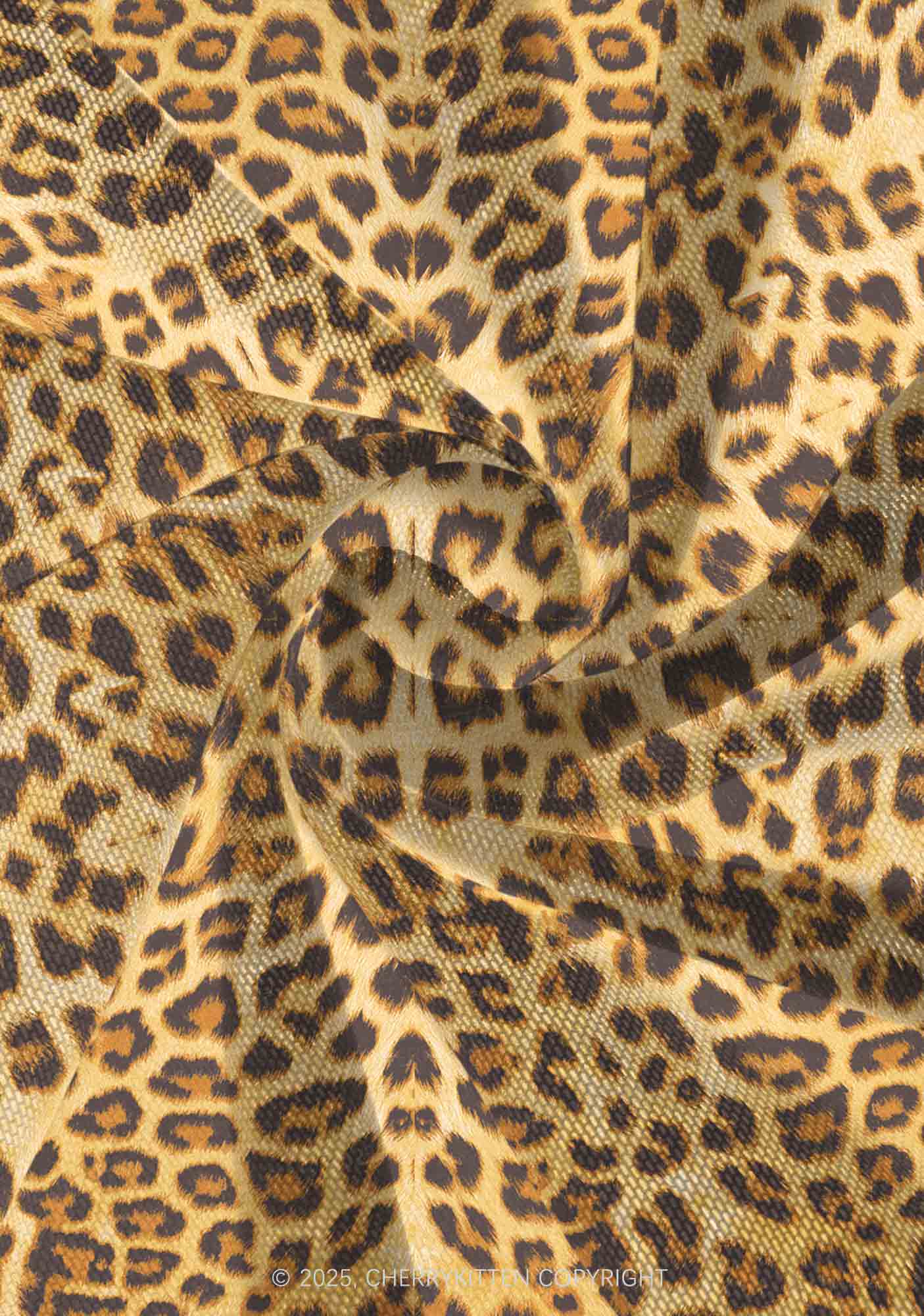 Brown Leopard Y2K Print Mini Layered Skirt Cherrykitten