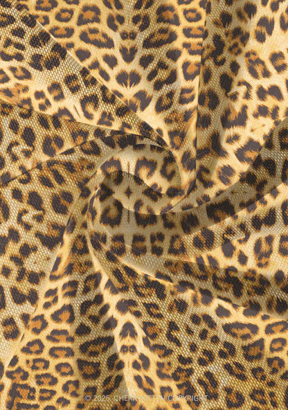 Brown Leopard Y2K Print Mini Layered Skirt Cherrykitten
