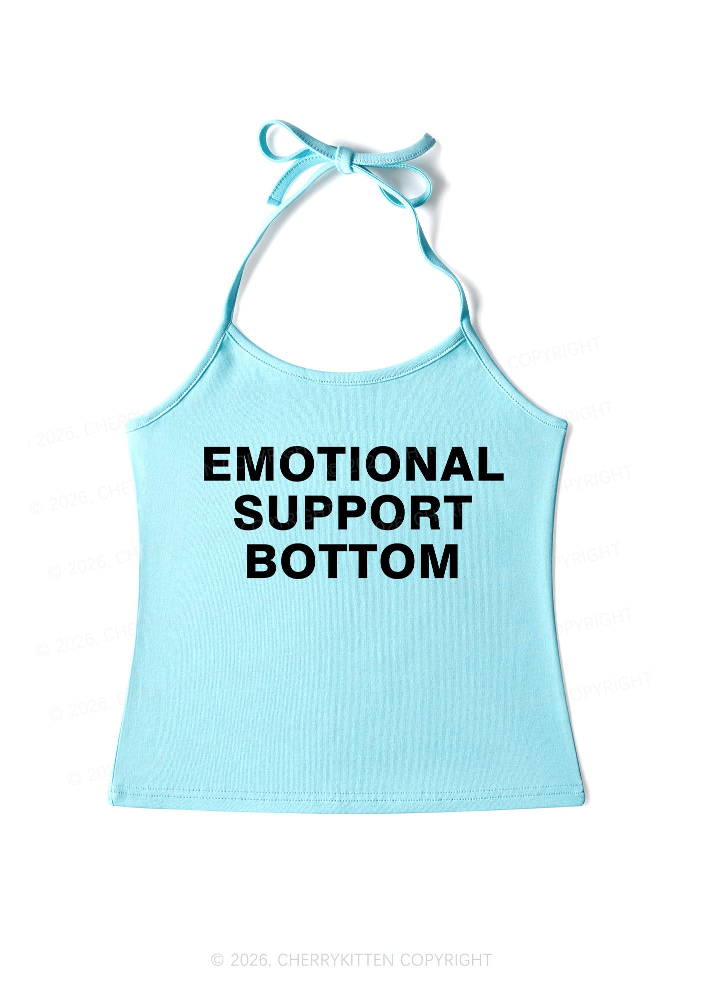 Emotional Support Bottom Pride Y2K Halter Neck Cami Cherrykitten