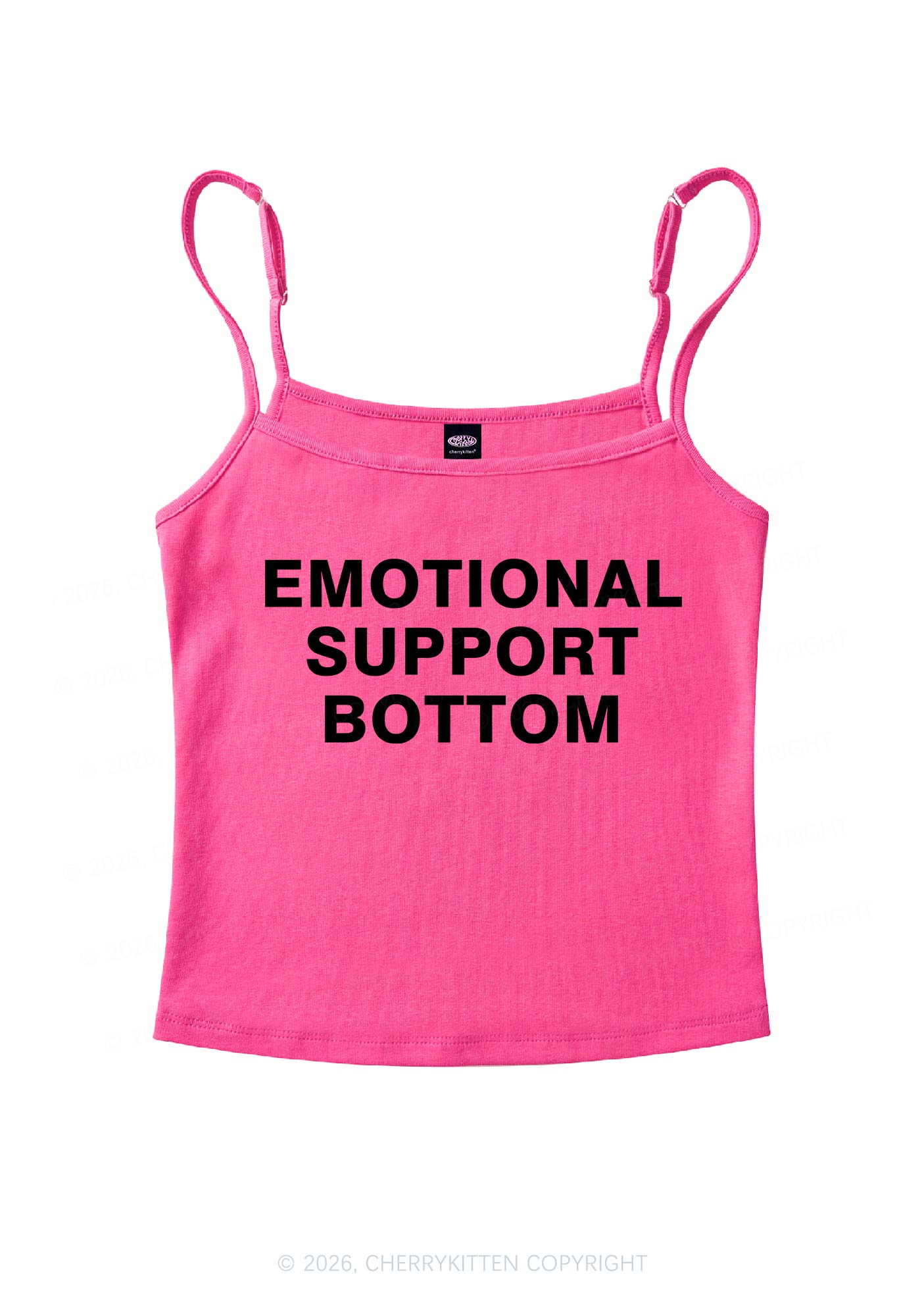 Emotional Support Bottom Pride Y2K Spaghetti Strap Cami Cherrykitten