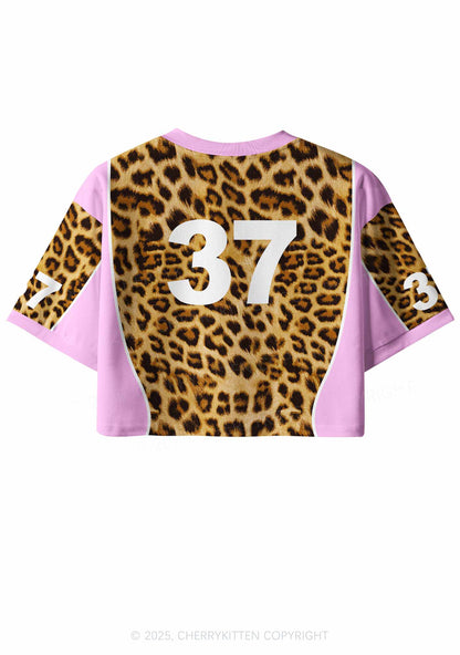 Custom Leopard Smoke Blunt Y2K Crop Sport Jersey Shirts Cherrykitten