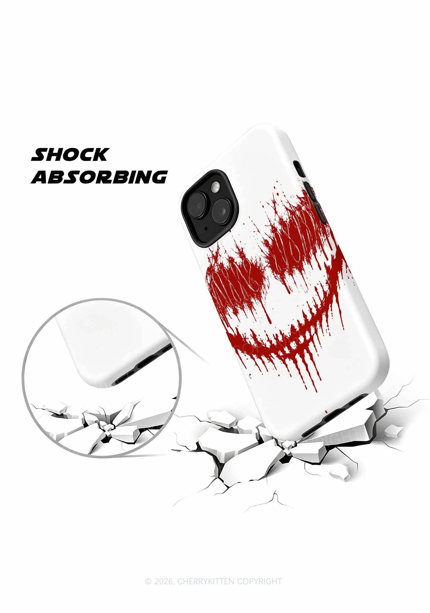 Halloween Blood Drip Face Y2K Phone Case Cherrykitten