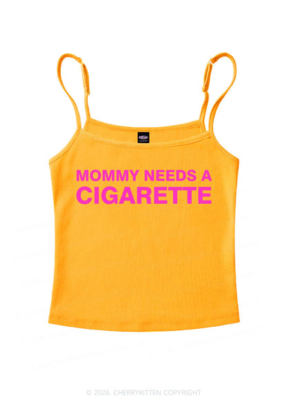 Mommy Needs A Cigarette Y2K Spaghetti Strap Cami Cherrykitten