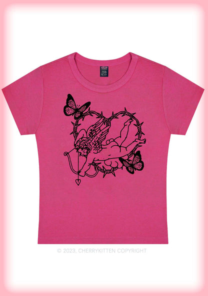 Butterfly Cupid Valentine's Day Y2K Baby Tee Cherrykitten