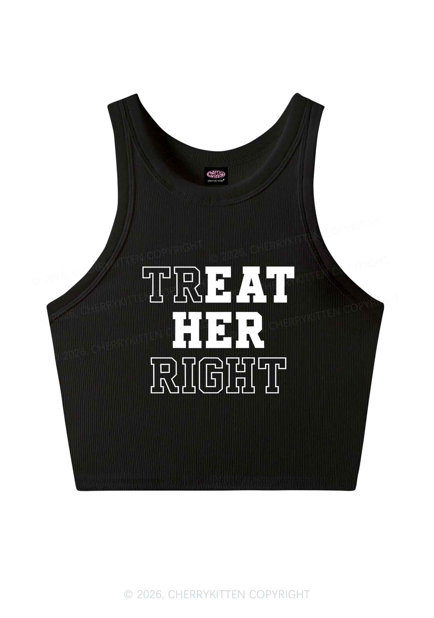 Eat Her Right Pride Y2K Crop Tank Top Cherrykitten