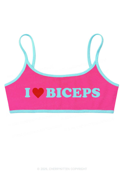 I Love Biceps Y2K Super Crop Cami Cherrykitten