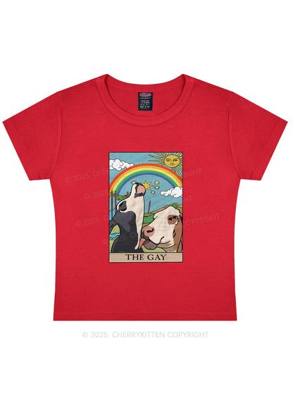 The Gay Pride Y2K Baby Tee Cherrykitten